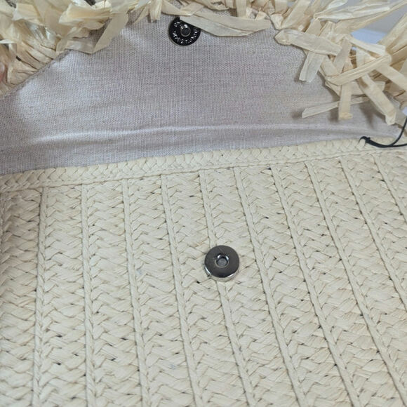 BTB Beyond the Beach Good Times Raffia Straw Clutch, Pink - Picture 4 of 4